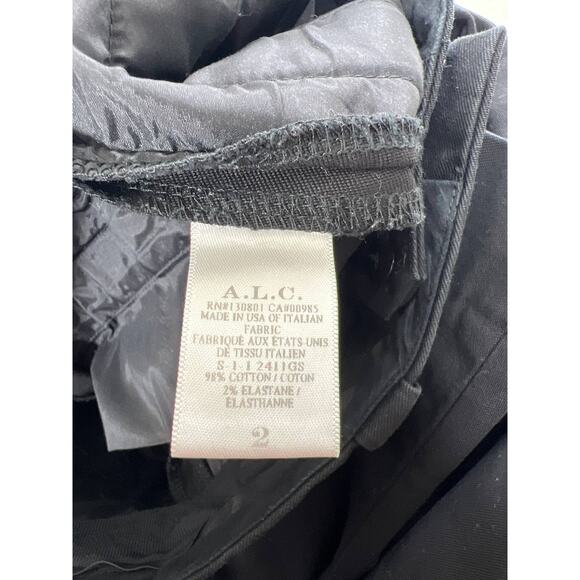 A.L.C. Seamed Trouser Pants High Rise Bootcut Flared Hem Black Womens Size 2 - Picture 5 of 7
